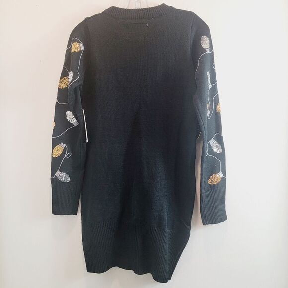 Tipsy Elves Light Strand Sequin Sweater Dress Size Small NWT - Picture 11 of 11